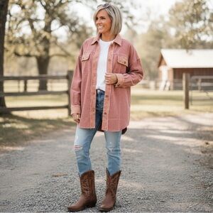 PEACH LOVE CALIFORNIA Awesome corduroy oversized top S M L